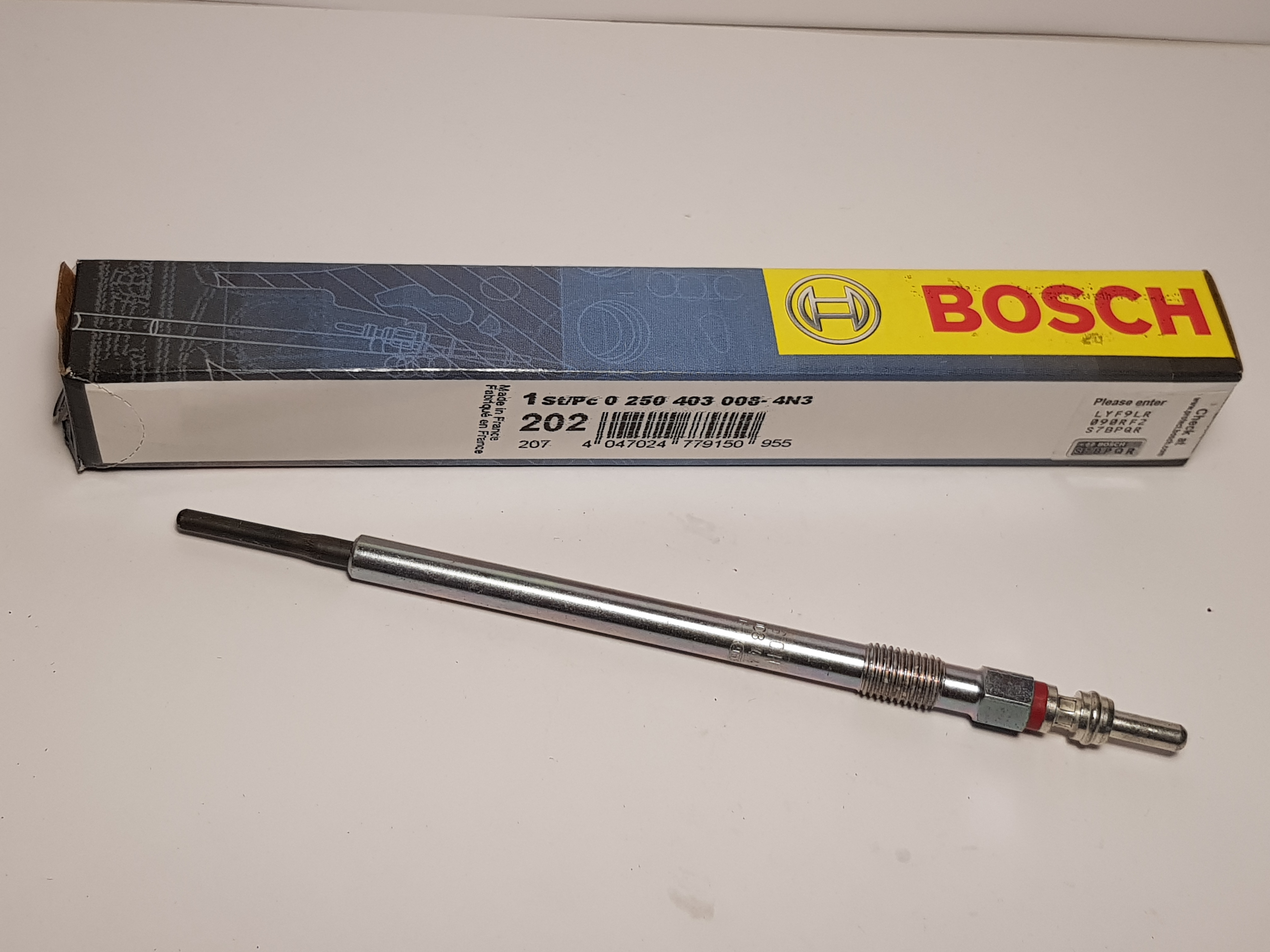 BOSCH 0250403002 Duraterm Glühkerze | Metall Glühstift Für Diesel Motoren | Schnelle Vorglühzeit